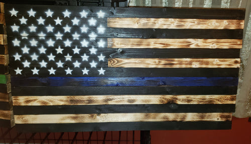 13x24 Thin Blue Line 'Police' Flag