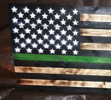 Load image into Gallery viewer, 13x24 Thin Green Line &#39;Military&#39; Flag