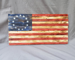 9.5x18 Traditional 'Weathered Betsy Ross 13 Stars' Flag