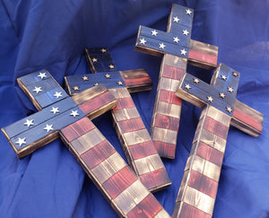 23x12 Traditional Cross Flag With White Stars